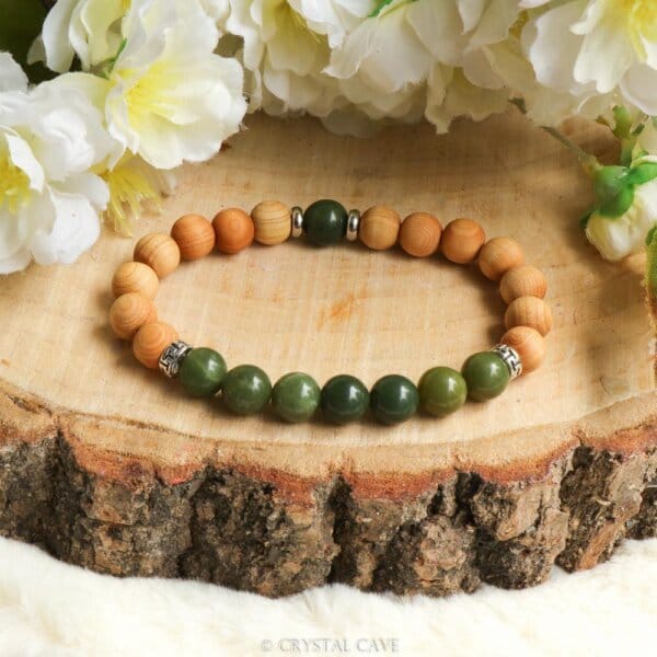 Groene jade edelstenen armband - Crystal Cave