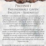 Prehniet edelsteen kaartje - Crystal Cave