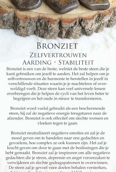 Bronziet edelsteen kaartje - Crystal Cave