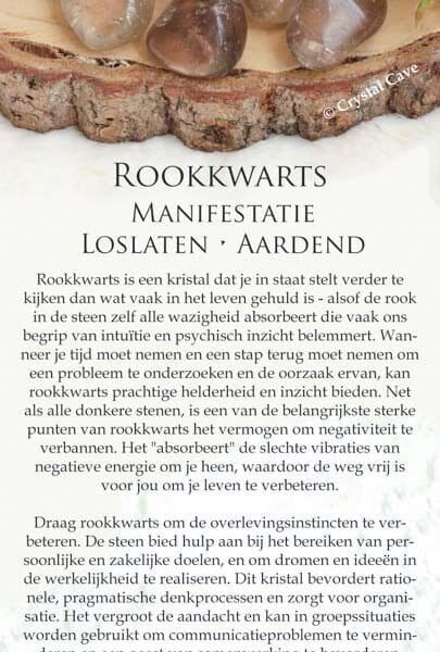 Rookkwarts edelsteen kaartje - Crystal Cave