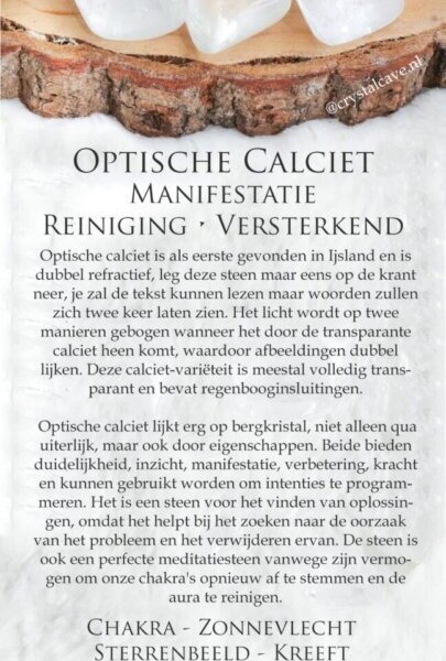 Optische calciet werking - Crystal Cave