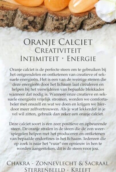 Oranje calciet werking - Crystal Cave