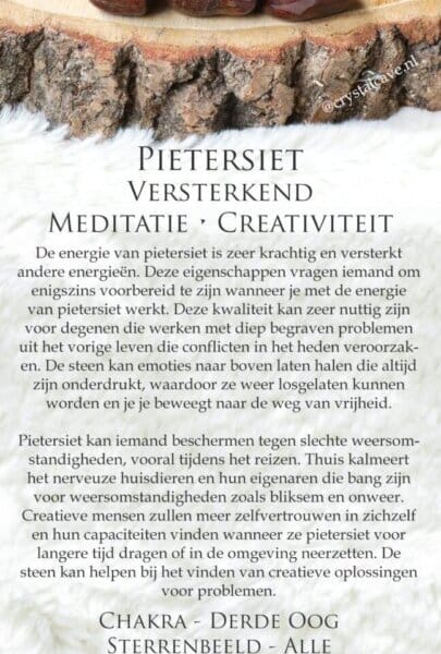 Pietersiet werking - Crystal Cave