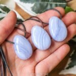 Blauwe chalcedoon ketting - Crystal Cave