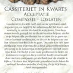 Cassiteriet in kwarts edelsteen kaartje - Crystal Cave