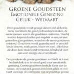 Groene goudsteen edelsteen kaartje - Crystal Cave