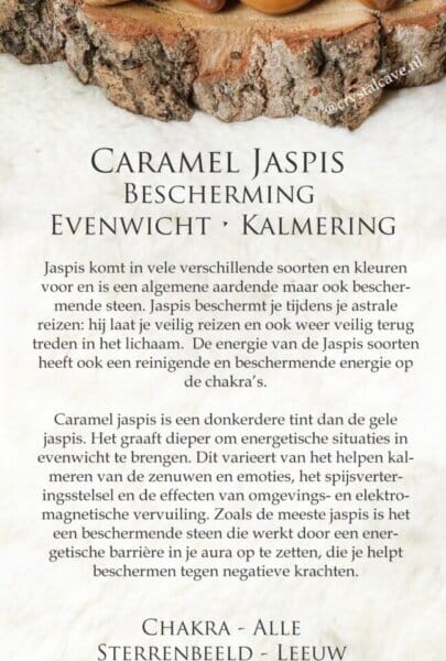 Caramel jaspis edelsteen - Crystal Cave