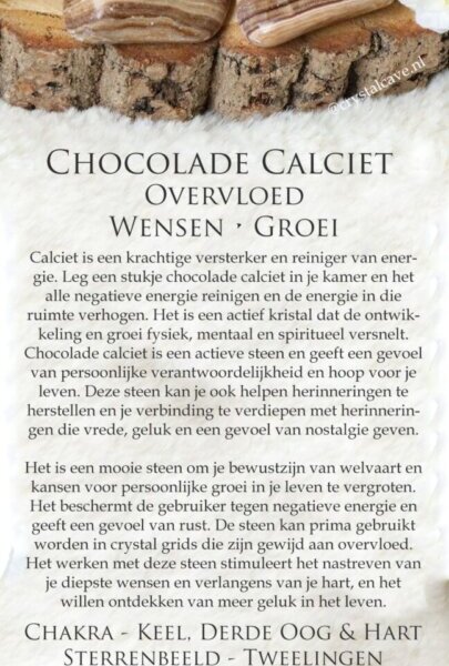 Chocolade calciet werking - Crystal Cave