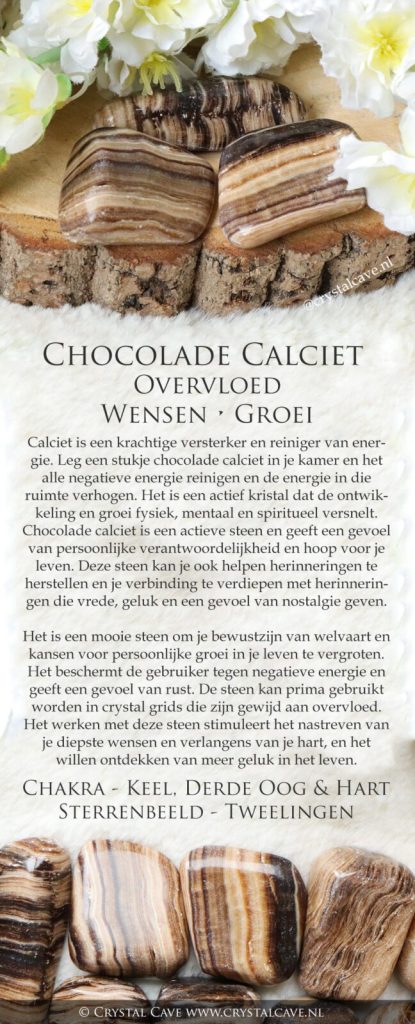 Chocolade calciet werking - Crystal Cave