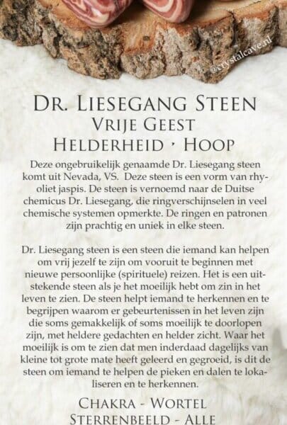 Dr. Liesegang steen werking - Crystal Cave