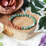 Gevlekte jade 6mm armband - Crystal Cave