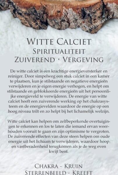 Witte calciet betekenis - Crystal Cave