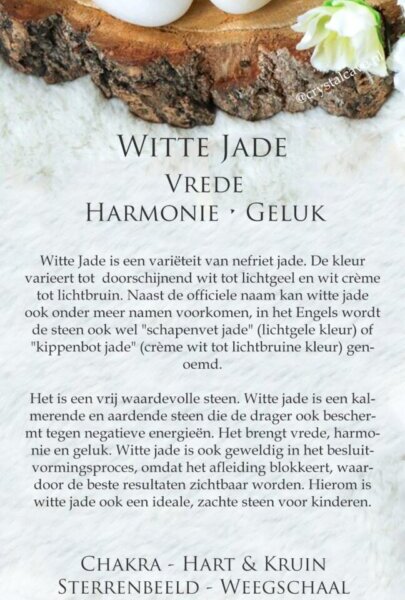 Witte jade betekenis - Crystal Cave