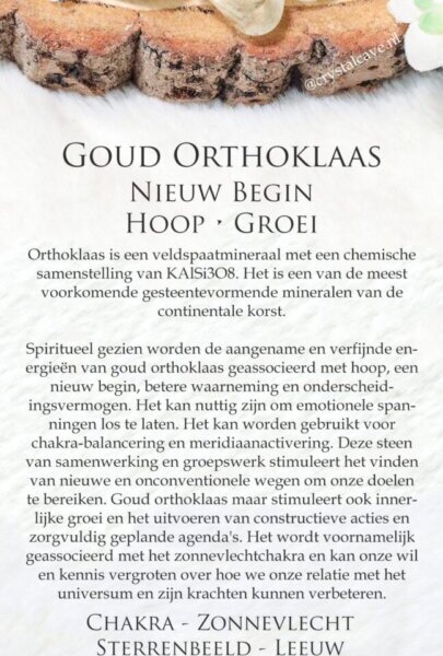 Goud orthoklaas betekenis - Crystal Cave