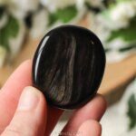 Fluweel obsidiaan cabochon - Crystal Cave