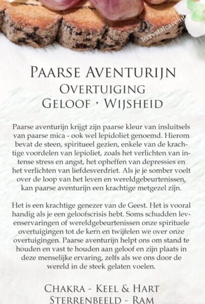 Paarse aventurijn betekenis - Crystal Cave