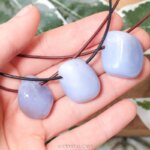 Blauwe chalcedoon ketting - Crystal Cave