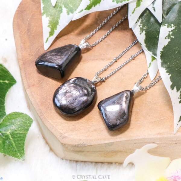 Hyperstheen ketting zilver - Crystal Cave