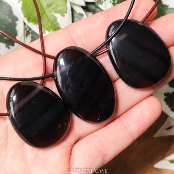 Lamellen obsidiaan ketting - Crystal Cave