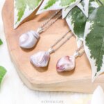 Roze botswana agaat ketting zilver - Crystal Cave