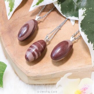 Shiva lingam ketting zilver - Crystal Cave