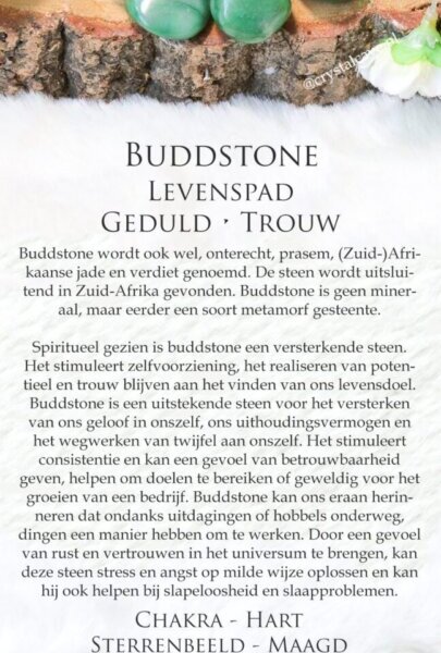 Buddstone betekenis - Crystal Cave