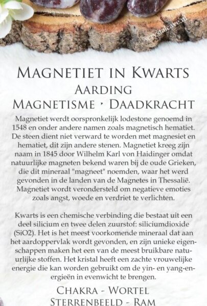 Magnetiet in kwarts betekenis - Crystal Cave