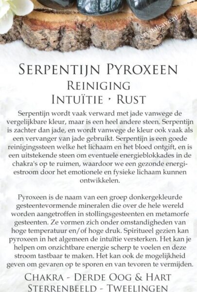 Serpentijn pyroxeen betekenis - Crystal Cave