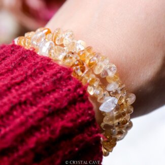 Citrienkwarts splitstenen armband - Crystal Cave