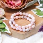 Roze opaal knuffelsteen armband - Crystal Cave