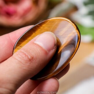 Tijgeroog worry stone - Crystal Cave