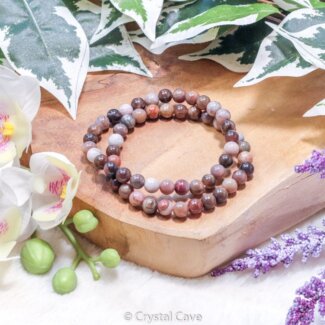 Versteend hout kogelarmband - Crystal Cave