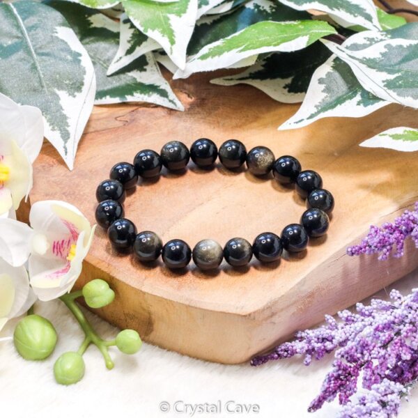 Goud obsidiaan natuursteen armband - Crystal Cave