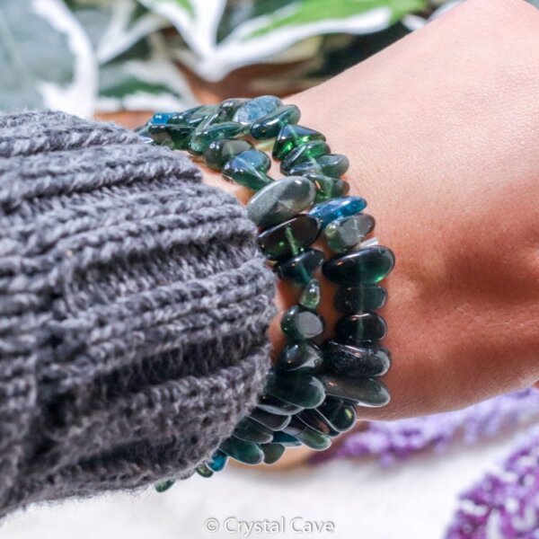 Groene apatiet splitstenen armband - Crystal Cave