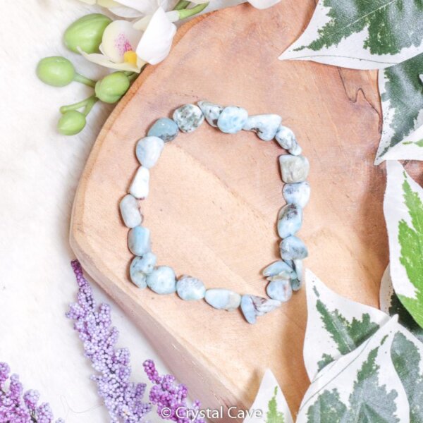 Larimar trommelsteen armband - Crystal Cave