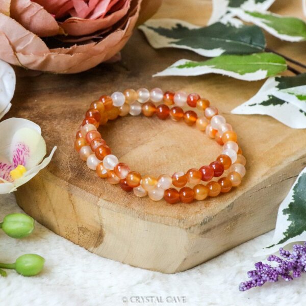 Oranje aventurijn kogelarmband - Crystal Cave