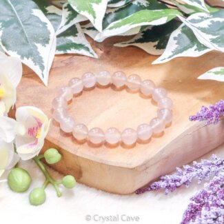 Roze chalcedoon natuursteen armband - Crystal Cave