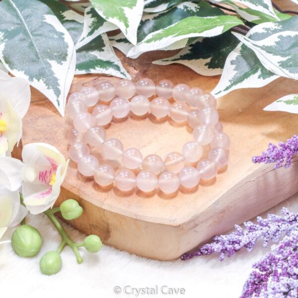 Roze chalcedoon one size armband - Crystal Cave