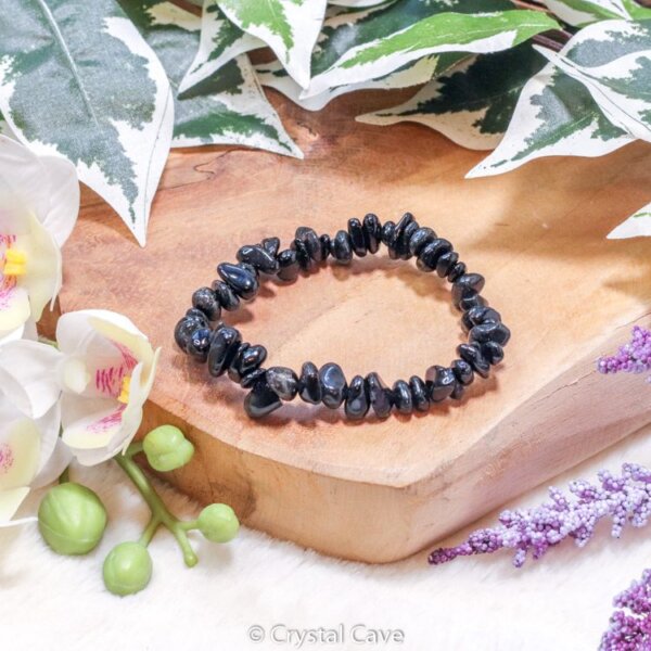 Zwarte obsidiaan splitarmband - Crystal Cave