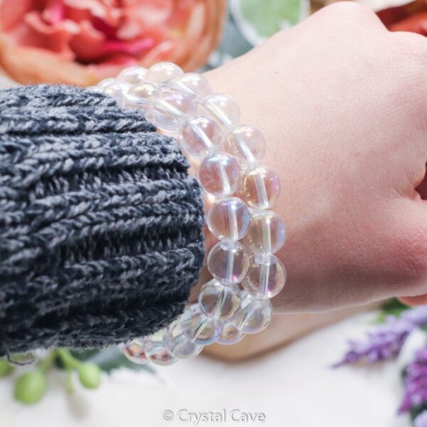 Angel aura 10mm armband - Crystal Cave