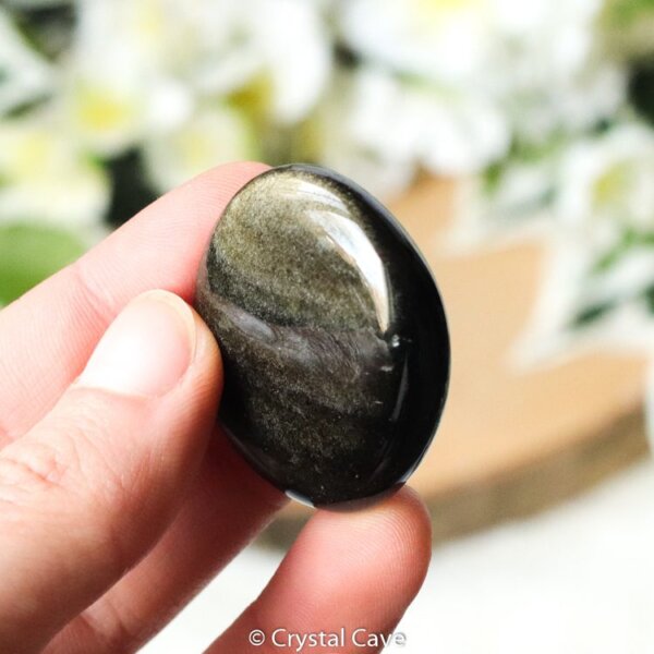 Goud obsidiaan cabochon - Crystal Cave