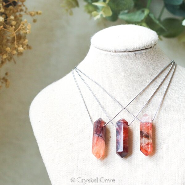 Hematietkwarts dubbeleinder ketting - Crystal Cave