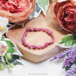 Roze toermalijn barock armband - Crystal Cave