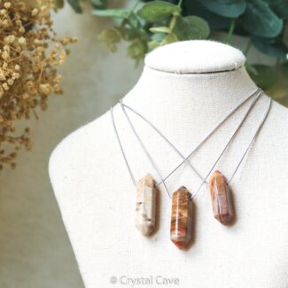 Versteend hout dubbeleinder ketting - Crystal Cave