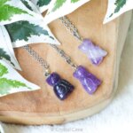 Amethist kat zilveren ketting - Crystal Cave