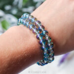 Aqua aura 8mm armband - Crystal Cave