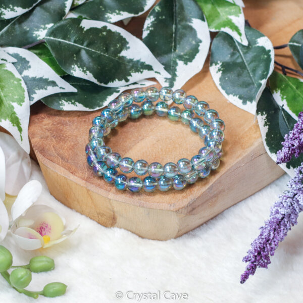 Aqua aura kogelarmband - Crystal Cave