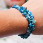 Blauwe apatiet splitstenen armband - Crystal Cave