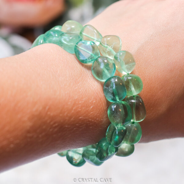 Groene fluoriet barock armband - Crystal Cave