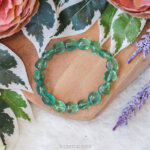 Groene fluoriet trommelsteen armband - Crystal Cave